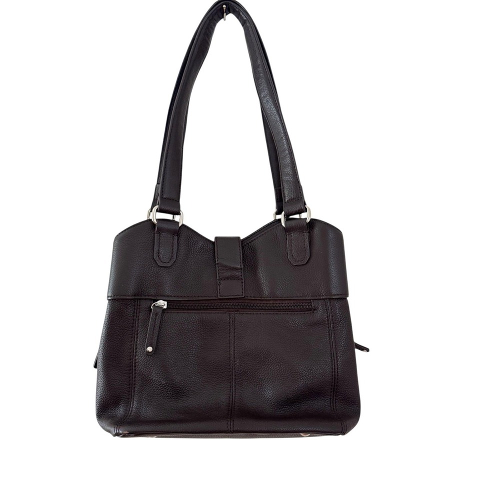 Tigananello Brown Pebbled Leather Handbag Purse Tote - Picture 5 of 10